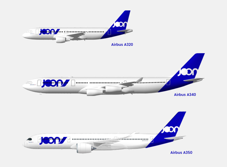 Air France's Joon Livery for Airbus A329, A340 and A350